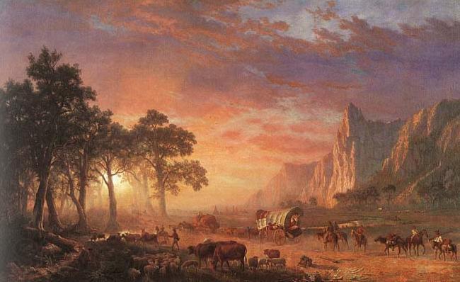Albert Bierstadt Oregon Trail, Norge oil painting art
